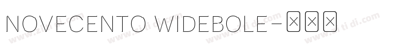 novecento widebole字体转换